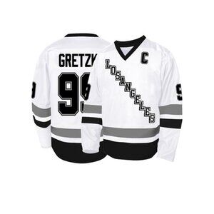 NWT Multiple Sizes Wayne Gretzky Los Angeles Kings Captain Jersey Rare White